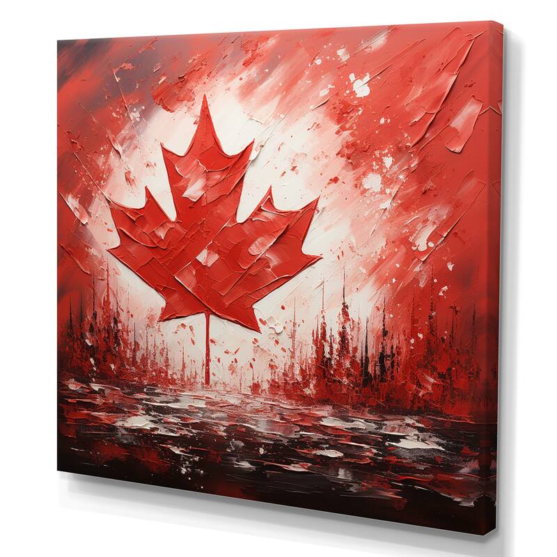 Designart "Flag Canadian Flag I" Canadian Wall Art Prints Bed Bath & Beyond 39143179